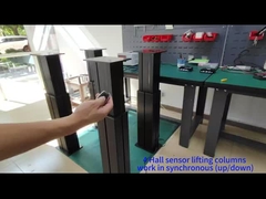 Electric telescopic lifting column actuators work in sync