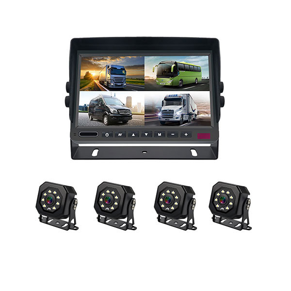 CCD Camera Monitor System IP66 Waterproof 24V Backup Camera With 4 Views Camera