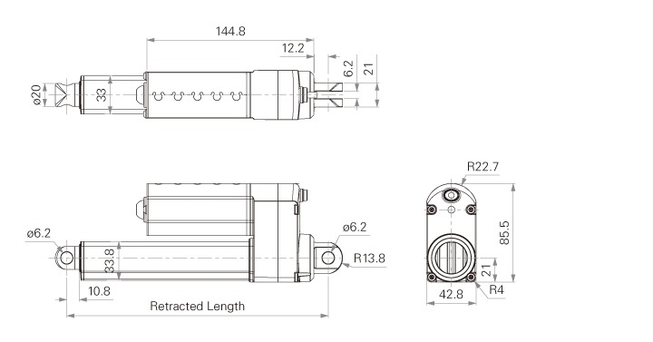 12V Electric Linear Actuator 700lb | For Smart Cabinet, Furniture Lift Systems
