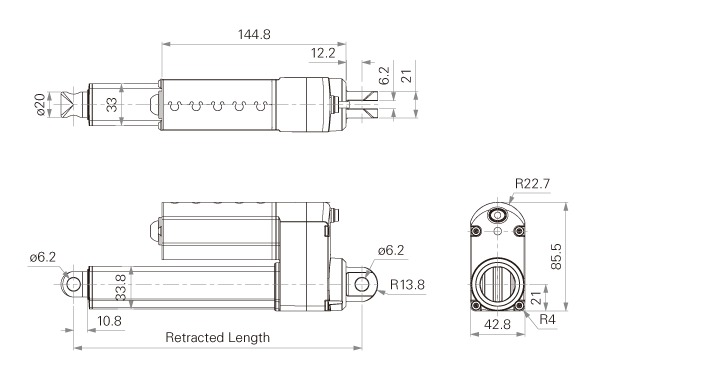 12V Electric Linear Actuator 700lb | For Smart Cabinet, Furniture Lift Systems