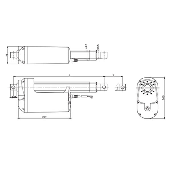 48V High Force Linear Actuator 12000N Heavy Duty High Torque Linear